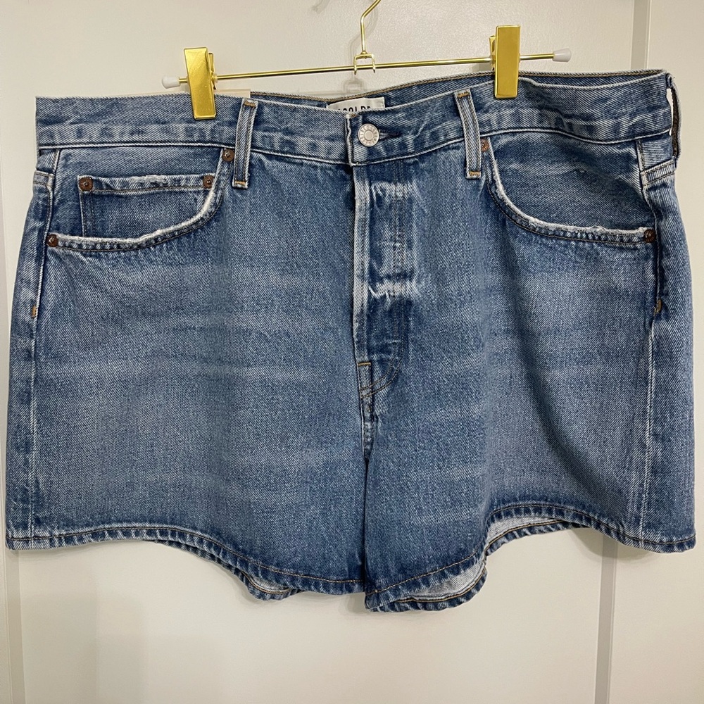 Agolde Parker Long Denim Shorts NWT